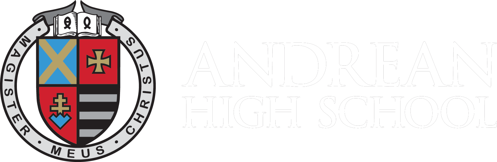 White Andrean Logo Andrean High School Logo
